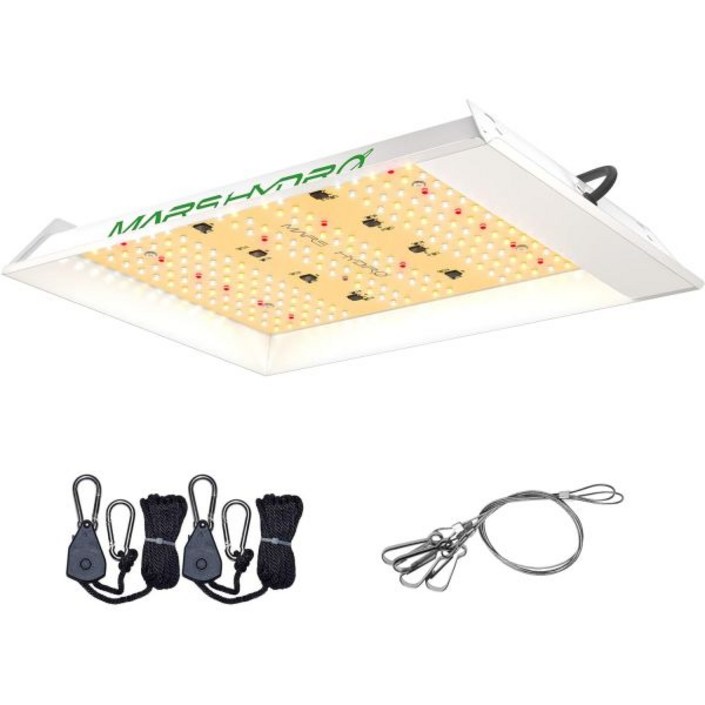 MARS HYRO 2024 TS600 100W LED Grow Light 2x2ft 커버리지 수경 실내 식물 파종 식물을 위한 새로운 다이오드 레이아웃 풀 스펙트럼 성장 램프