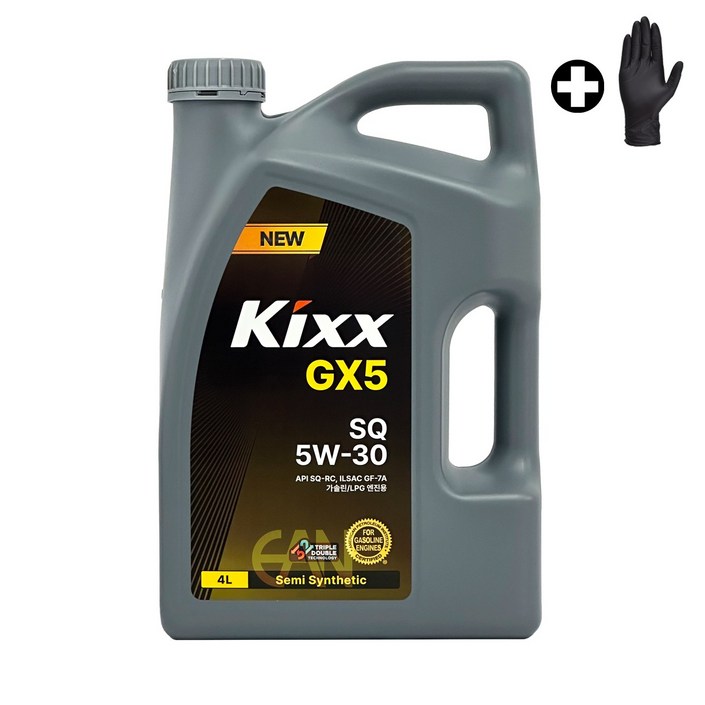 킥스 Kixx GX5 SQ 5W30 구 G 5W30 장갑증정, 4L, 5w30, 4개