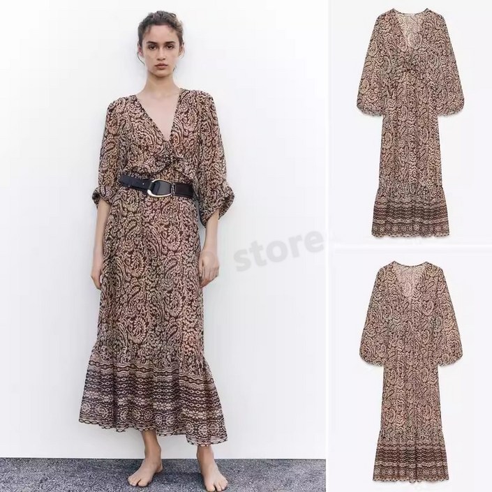 자라 레트로 쉬폰 원피스 여름세일   zara