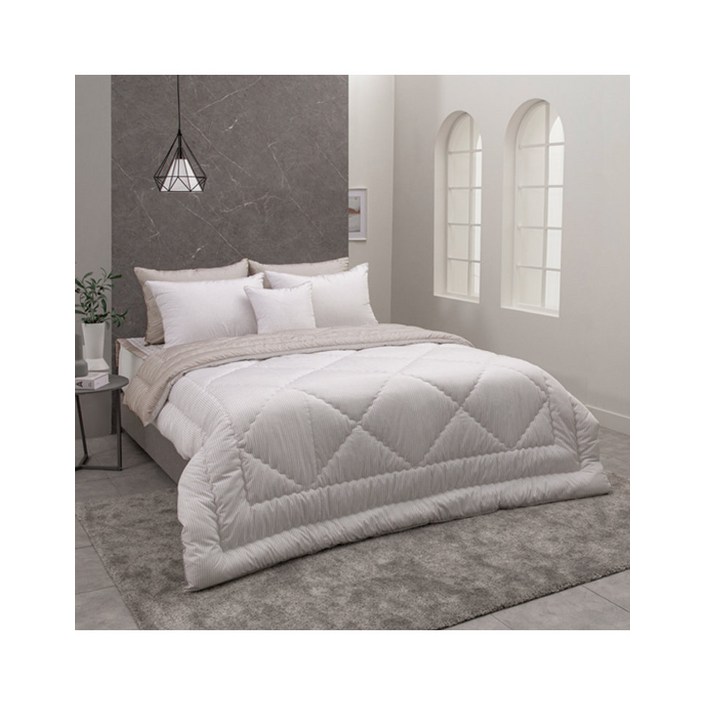 Allerman 알레르망 에일2 차렵이불 D 2종세트 베이지리버서블