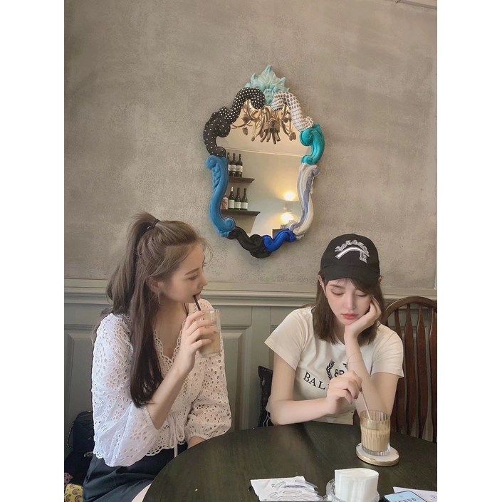 브랜드몰 CASA GAIA 럭셔리 거울 벨벳 룸 메이크업 카페 커스텀 디자인