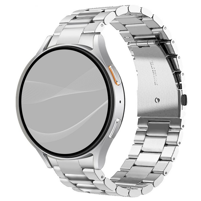 아이드 갤럭시워치 호환 클래식 메탈 스트랩 밴드, 실버