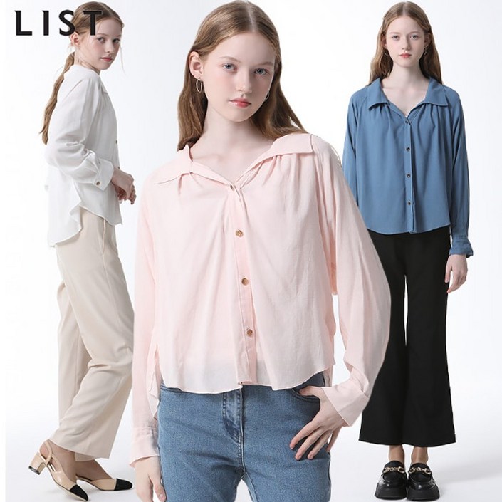 리스트 리스트LIST  백 셔링 래글런 셔츠 택가격 168000원