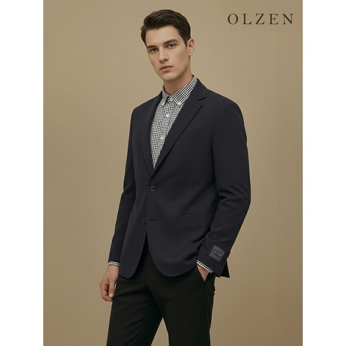 올젠 남성 테일러드 칼라 멜란지 싱글자켓 ZOF4KG1342