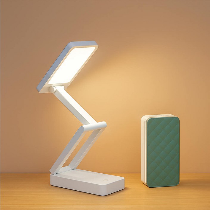 휴대용 독서등 접이식 스탠드형 편안한눈 대용량배터리(4000mAh)내장 LC-1253 리와트, 초록색