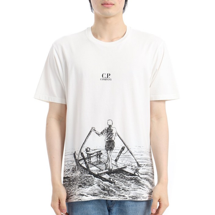 공식정품 CP컴퍼니 반팔티 CP COMPANY 25SS 241 Jersey Man In The Sea TShirt 18CMTS318A 005431G 103 241 저