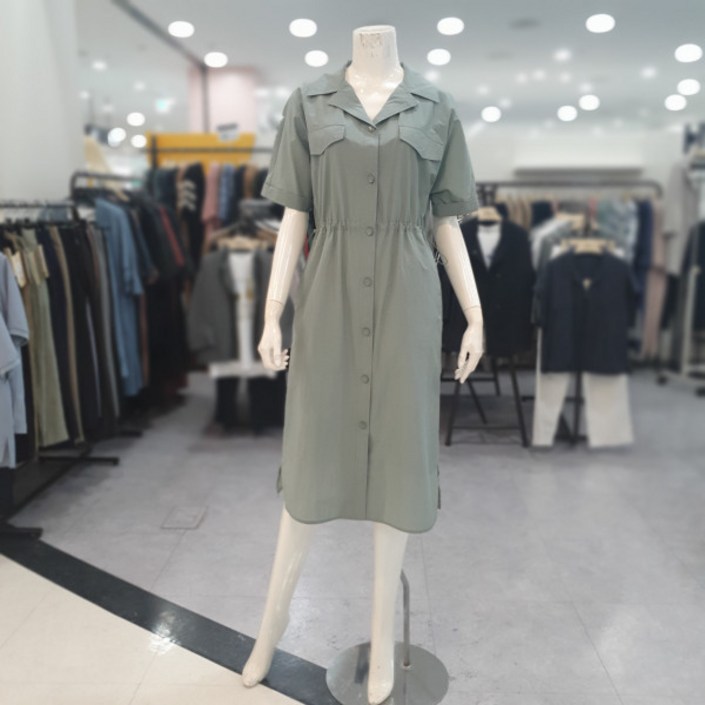 레노마레이디 23 앤써 셔츠형 원피스 SC21OP180