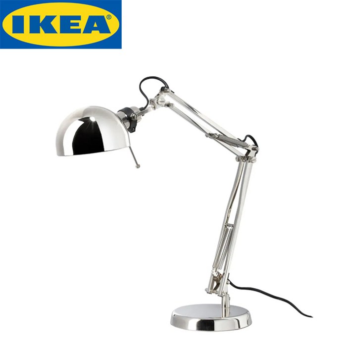 이케아 포르소 독서등 니켈 도금 책상무드등 스탠드 스틸등