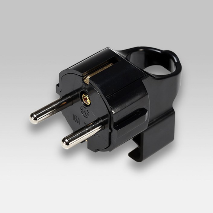 일신전기 전원 플러그 ㄱ자 접지 블랙 국산