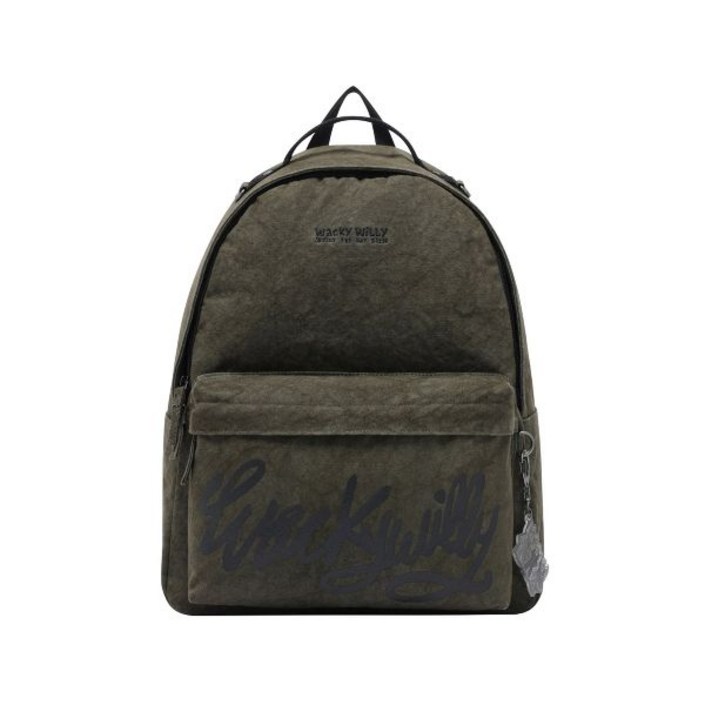 와키윌리 WACKY WILLY 크랙워싱 데일리 백팩 카키 매장정품 225522