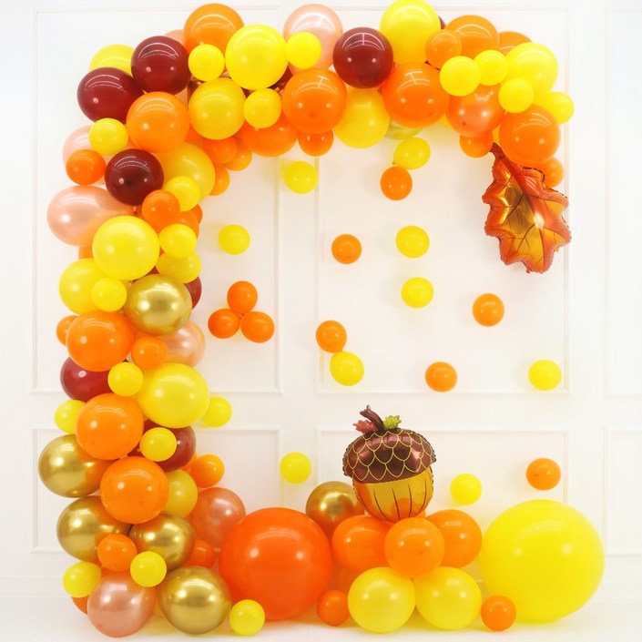 파티짱 가을 풍선 풀 장식 세트 추수감사절 파티 소품, 1개, 세트 B