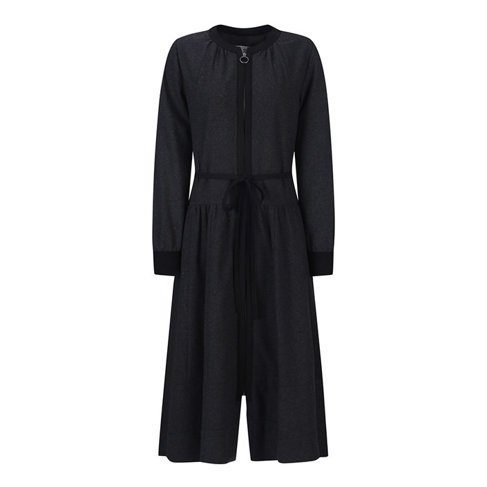 베스띠벨리 그레이 집업 롱 모직 원피스 BJO2526