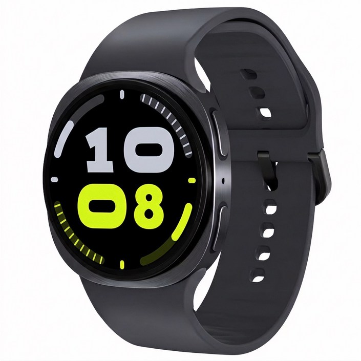 GS Watch 8M 스마트워치 한국어 지원 스마트폰 연동 건강 관리 운동 스포츠 워치 위치 정보 연동, 블랙 44mm  블루투스