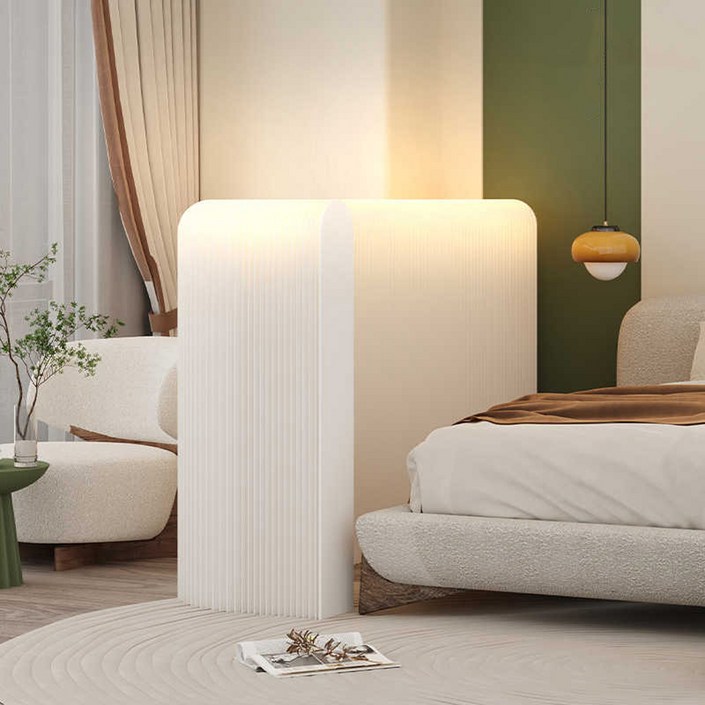 mk 문화창작 미적이고 편리한 종이 파티션 벽지 파티션 가벽, 거실 주방 안방 인테리어, 무타공 파티션 접이식 파티션 경량 아치형 이동식 벽지 공간분리 라운드