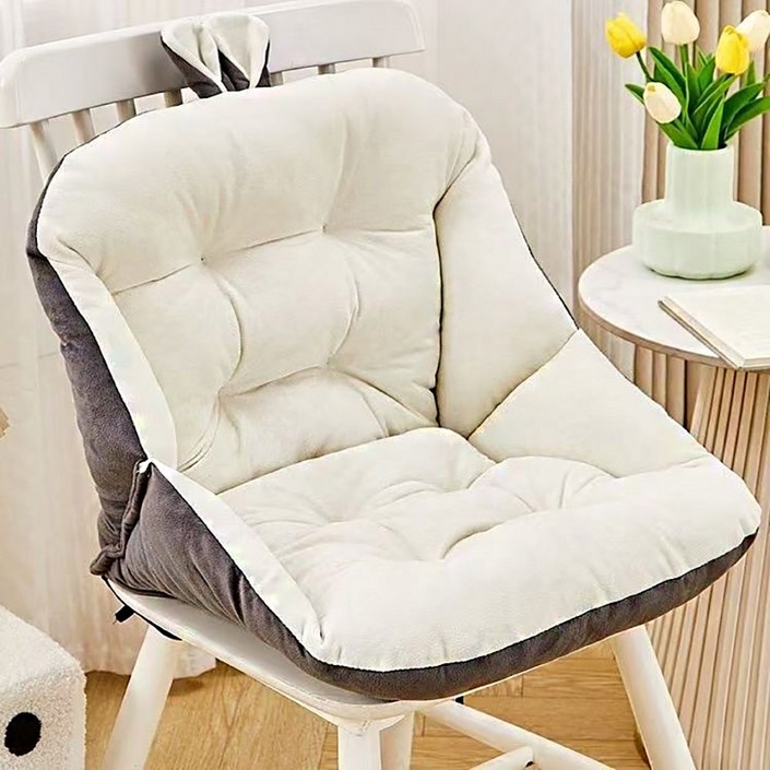 특대형 래빗 의자 등받이 방석 쿠션 52cm, 베이지