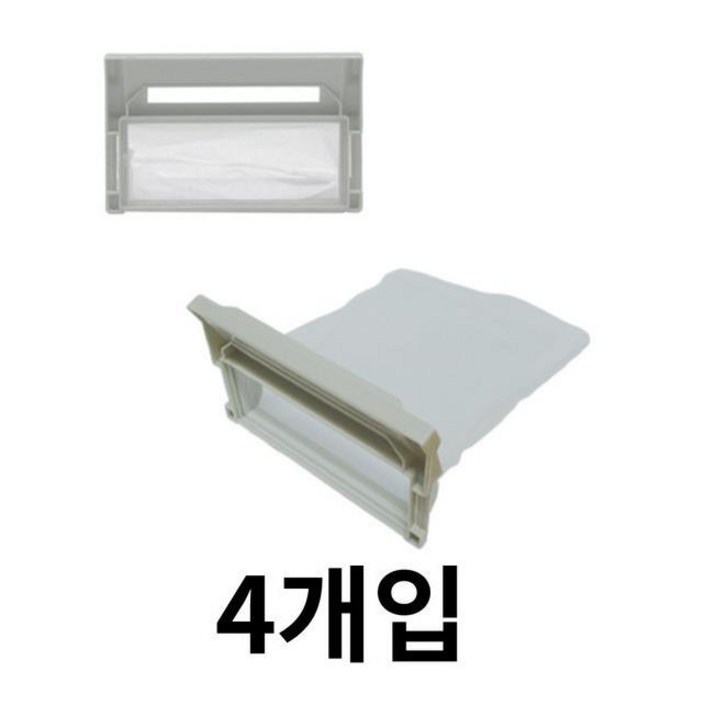 엘지 세탁망 통돌이 LG세탁거름망 4개 엘지 세탁기 필터, 화이트, 4개