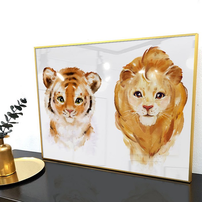 앙리아트 아이방 꾸미기 키즈카페 소품 귀여운 동물 그림 인테리어 액자