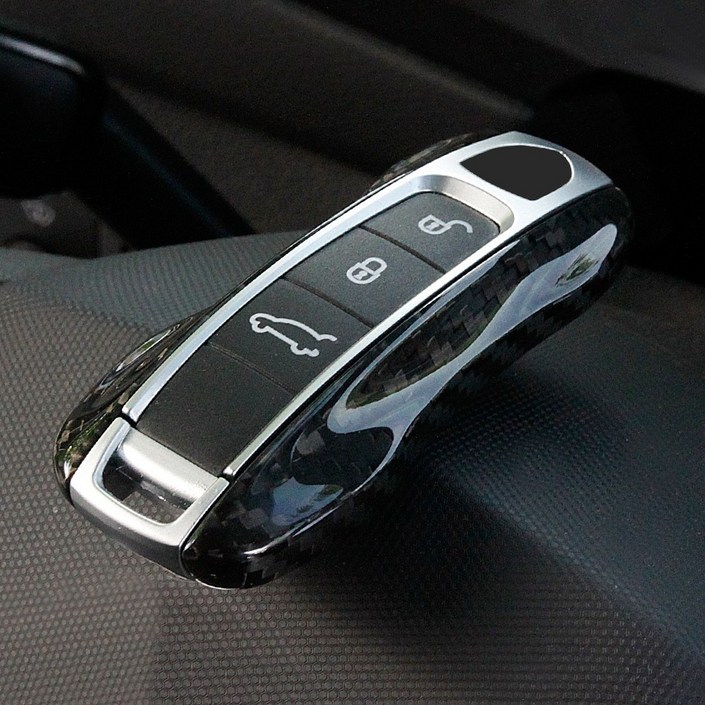 타이칸 마칸 카이엔 718 911 키케이스 카본 키커버 호환 용품, 01. 포르쉐 키케이스 (신형타입) 블랙카본