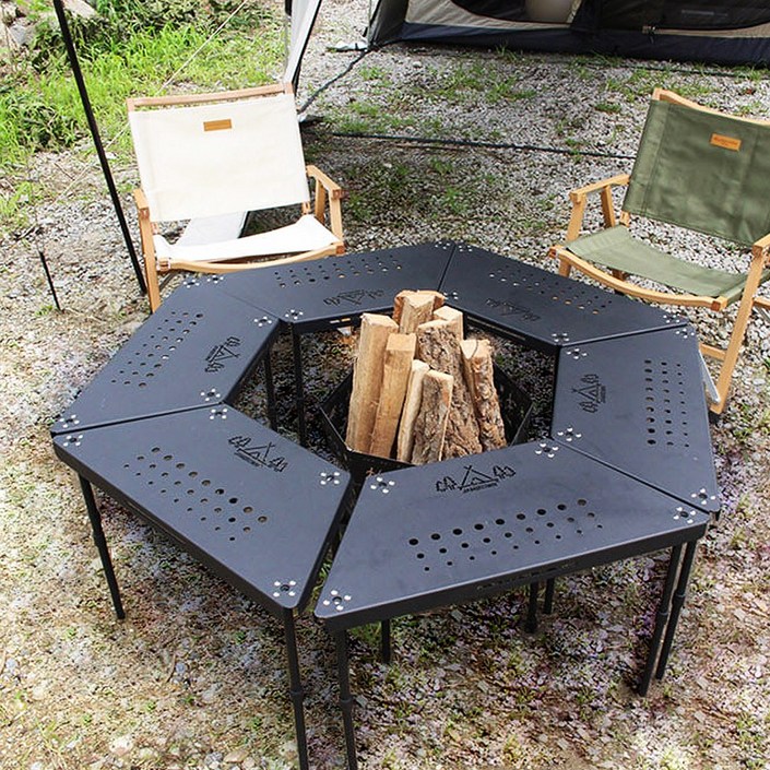 캠핑 테이블 화로대 헥사 테이블 6P 알루미늄 합금 재질