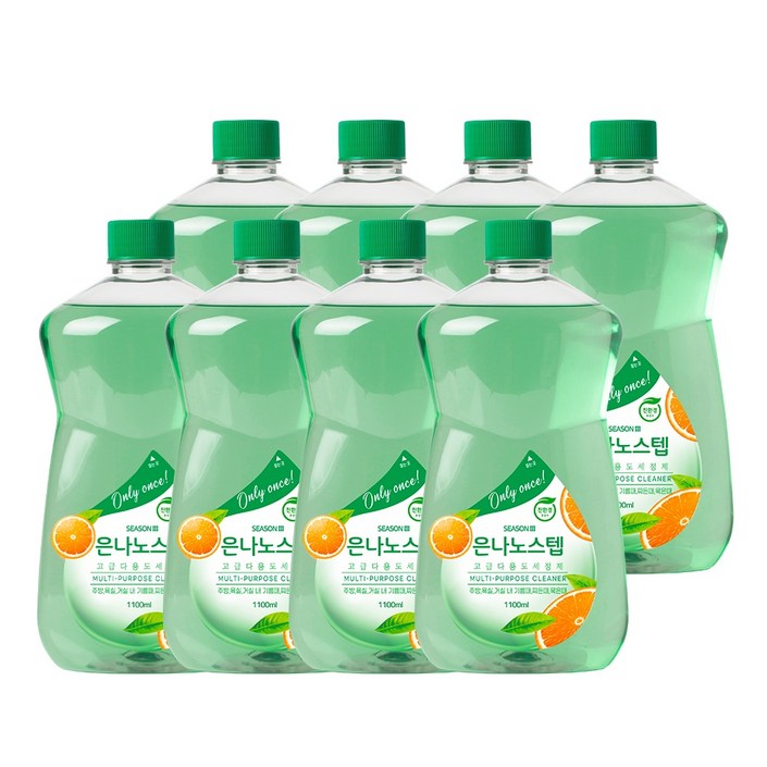 은나노스텝세정제3 알뜰리필세트 은나노스텝 시즌3 다용도, 8개, 1100ml 은나노스텝세정제3 알뜰리필세트 은나노스텝 시즌3 다용도, 8개, 1100ml