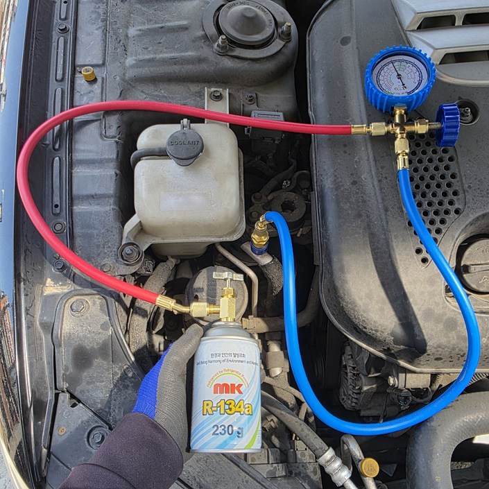 KC인증 mk R134a 자동차 냉매 전용 충전도구(냉매캔 별도구매)