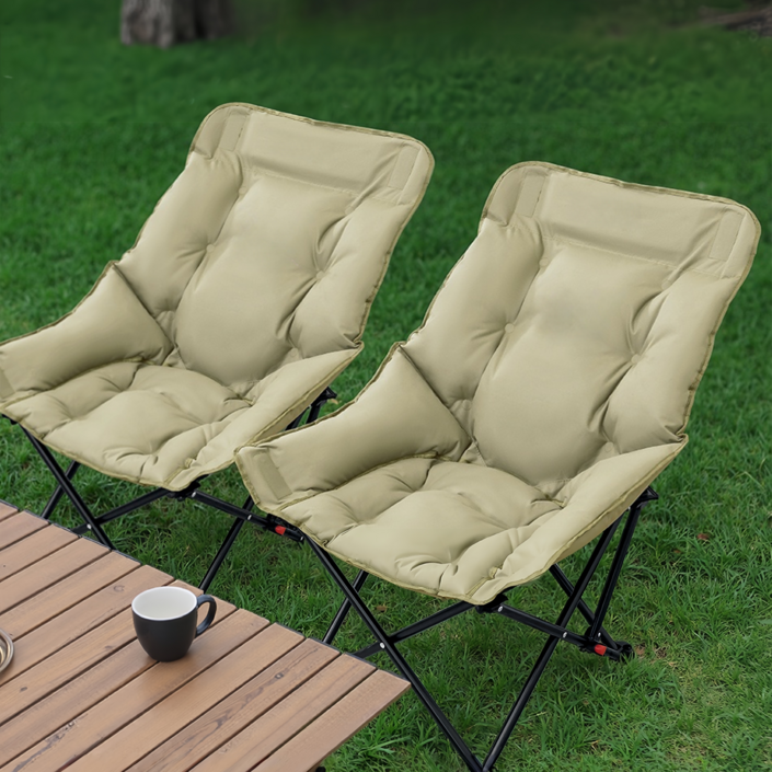 라이프리듬 접이식 쿠션 캠핑 의자 11 초경량 릴렉스 체어 낚시 피크닉