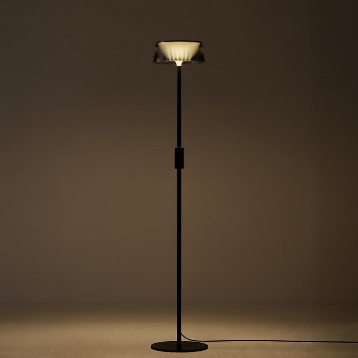 르엘 LED 거실 무드등 스탠드 조명, 블랙