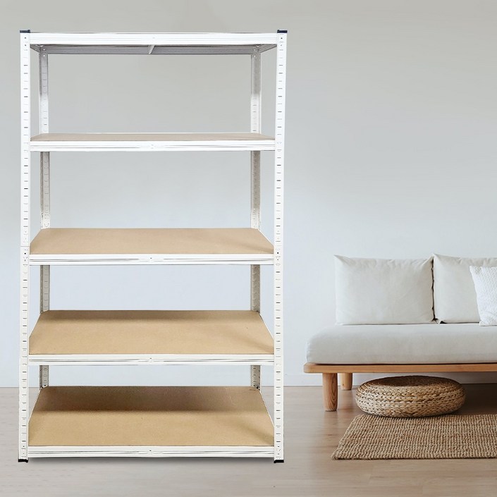 무볼트 앵글선반 5단 FRC8418 랙 조립식 경량랙 펜트리 베란다 철제 진열 창고 건조기 페리코