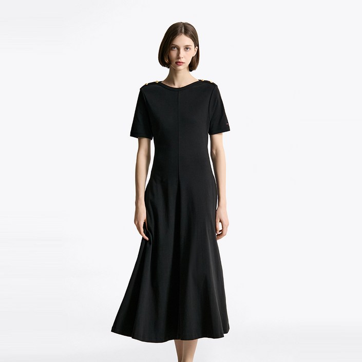 타미힐피거 골드 버튼 드레스 T22F0TDR033WT1BDS