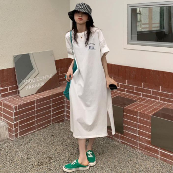 에스앤와이 여성 캐쥬얼 옆트임 루즈핏 빅사이즈 a라인 롱원피스 에스앤와이 여성 캐쥬얼 옆트임 루즈핏 빅사이즈 a라인 롱원피스