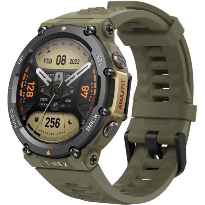 남성용 Amazfit T-Rex 2 스마트 워치 듀얼 밴드 6 위성 위치 지정 24일 배터