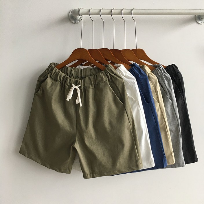 벙커벙커 남자 여름 면 린넨 빅사이즈 반바지