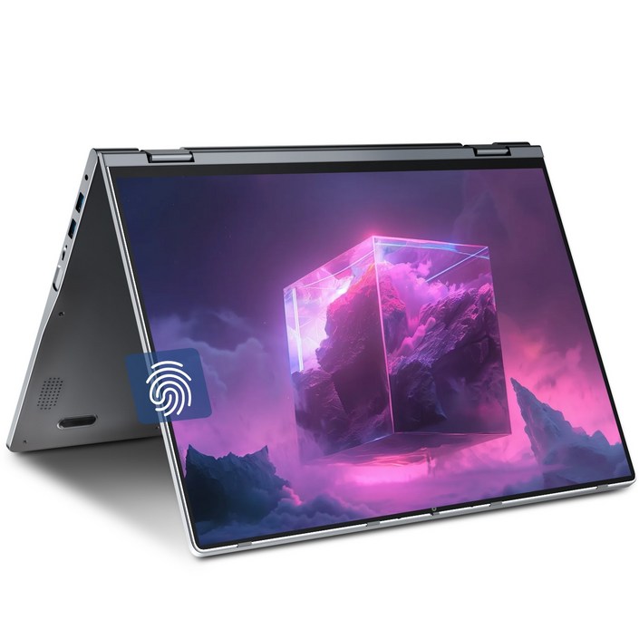 JUMPER 2in1 16인치 컨버터블 노트북 N5095 4GB RAM 128GB SSD 터치스크린 지문인식 WiFi6, JUMPER J1 SEUN186, WIN11 Home, 4GB, 128GB, 회색