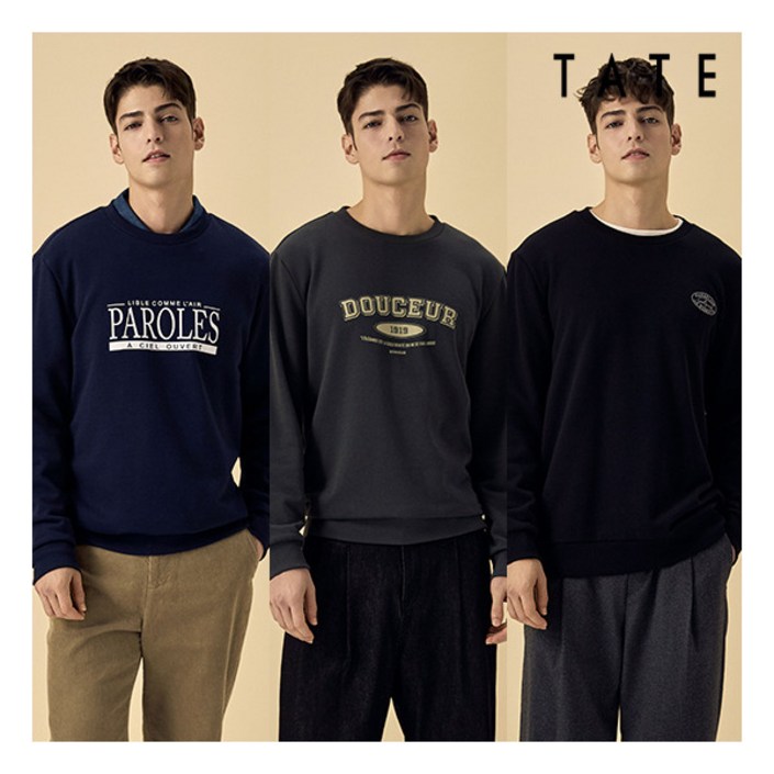 [테이트] ○ TATE 25FW 남성 아트웍 기모 스웻셔츠 3종