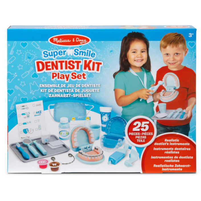 멜리사앤더그 스마일 치과놀이 세트 25피스 병원놀이 ,3세 이상 완구