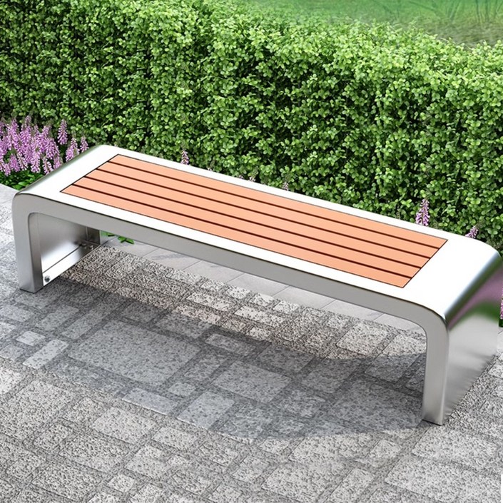 야외벤치 정원벤치 테라스벤치 야외용벤치 공원벤치 벤치 의자, 컴포트 스텐레스 그레이 60