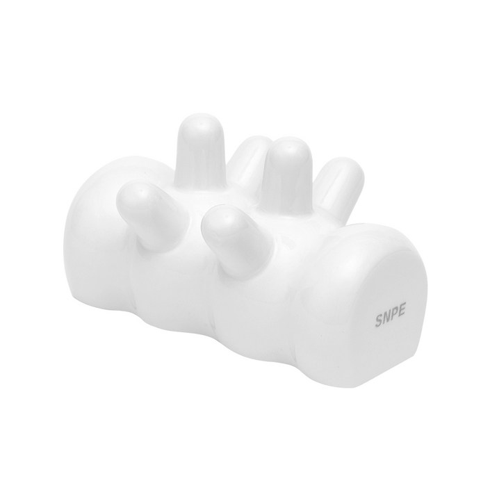 SNPE 도깨비손 도자기 지압 괄사 마사지기 온열 얼굴 두피 핸드마사지기, 1개