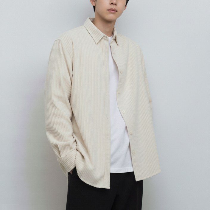노볼트 코듀로이 셔츠 남녀공용 겨울 남방