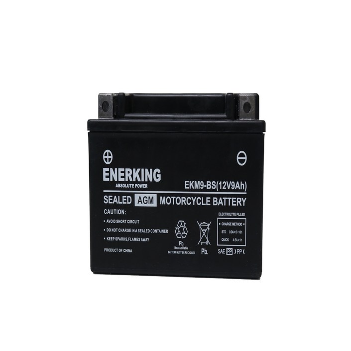 에너킹 오토바이용 배터리 EKM9BS12V 9AH 맥퀴엄 포르테 올코트 시티에이스2 CA110 보이져 GTS125 EVO, 1개, EKM9BS 에너킹 오토바이용 배터리 EKM9BS12V 9AH 맥퀴엄 포르테 올코트 시티에이스2 CA110 보이져 GTS125 EVO, 1개, EKM9BS
