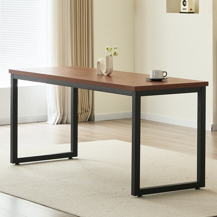 브라보가구 멀바우 사각형 6인 식탁 테이블 1800