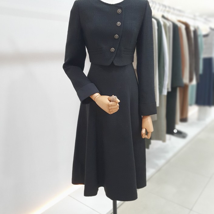 백화점 트위드 플레어 원피스 ITOBWOP300 205055