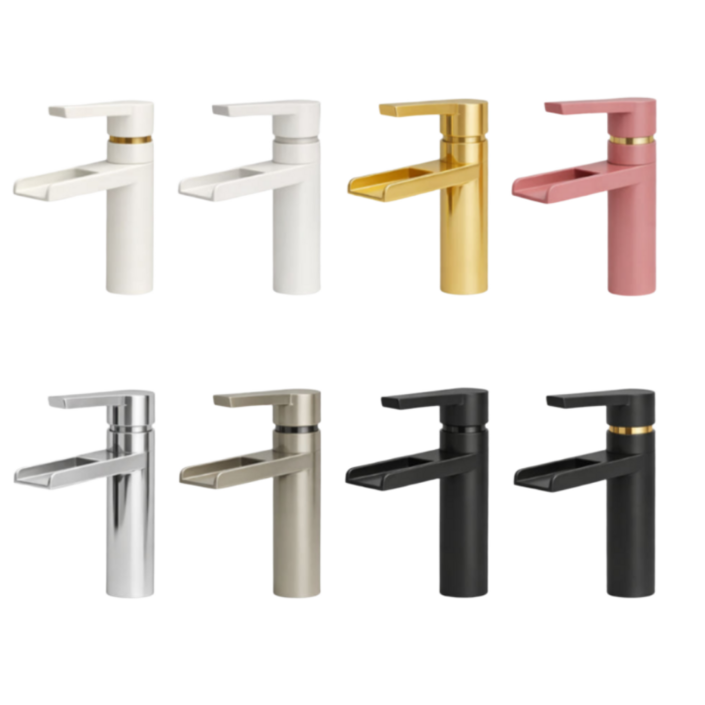 그라츠 폭포수 호텔 세면기 원홀수전 화이트골드, 1개