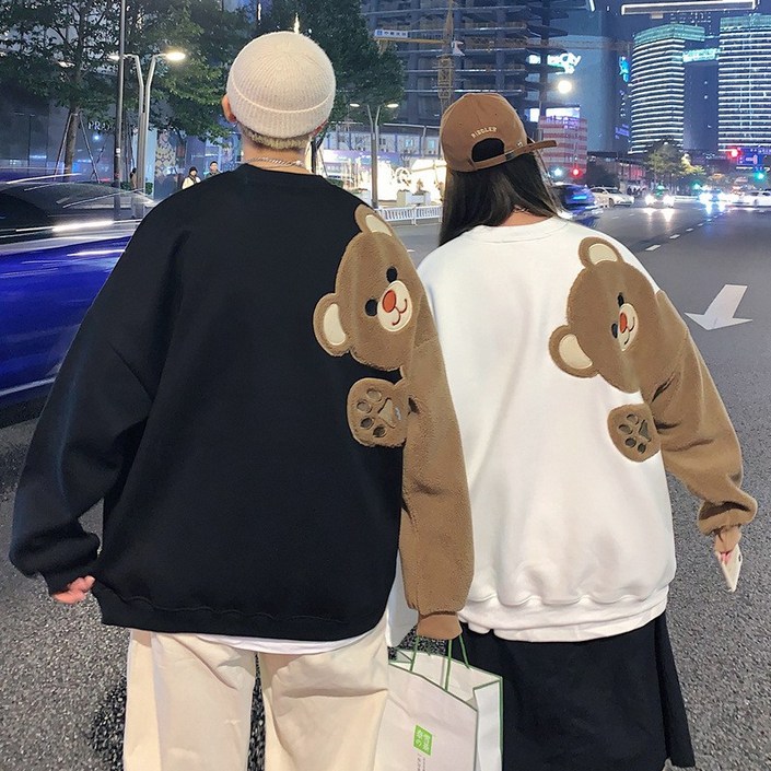 ANYOU 붑피 후드티 커플후드티 남녀공용 오버핏 맨투맨 ANYOU 붑피 후드티 커플후드티 남녀공용 오버핏 맨투맨