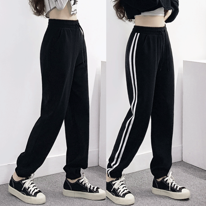 (기모추가/무배) HB0159. 무지 1선 2선 데일리 트레이닝 츄리닝 조커바지 밴딩 조거팬츠