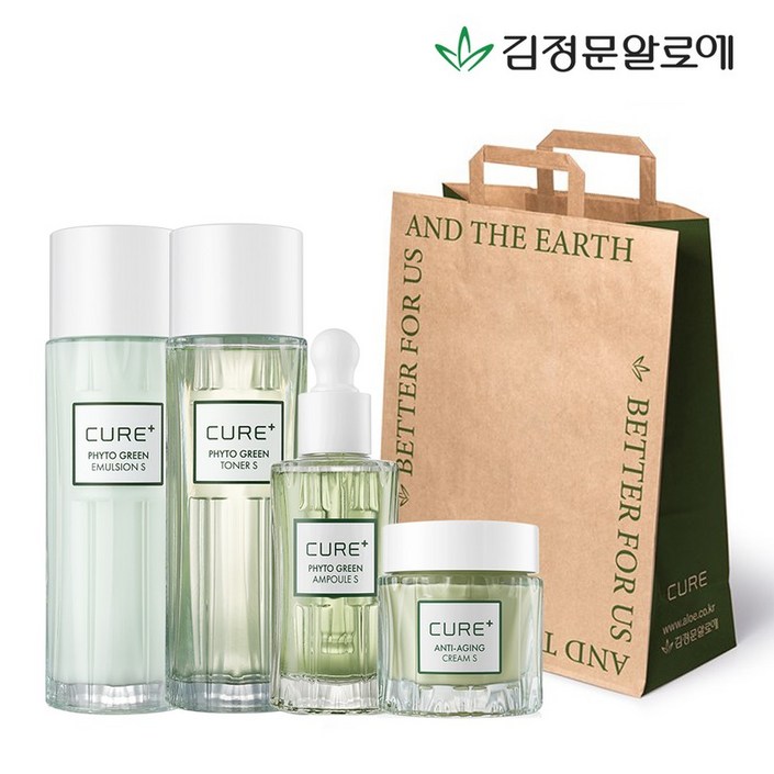 김정문알로에 큐어 피토 라인 기초 4종 선물세트쇼핑백증정