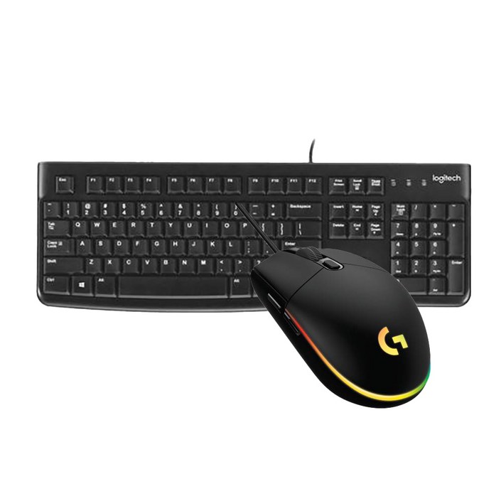 로지텍 K120 NEW 유선 키보드+로지텍 G102 블랙 (벌크) 게이밍 유선 마우스세트, 블랙, K120 + G102, 일반형
