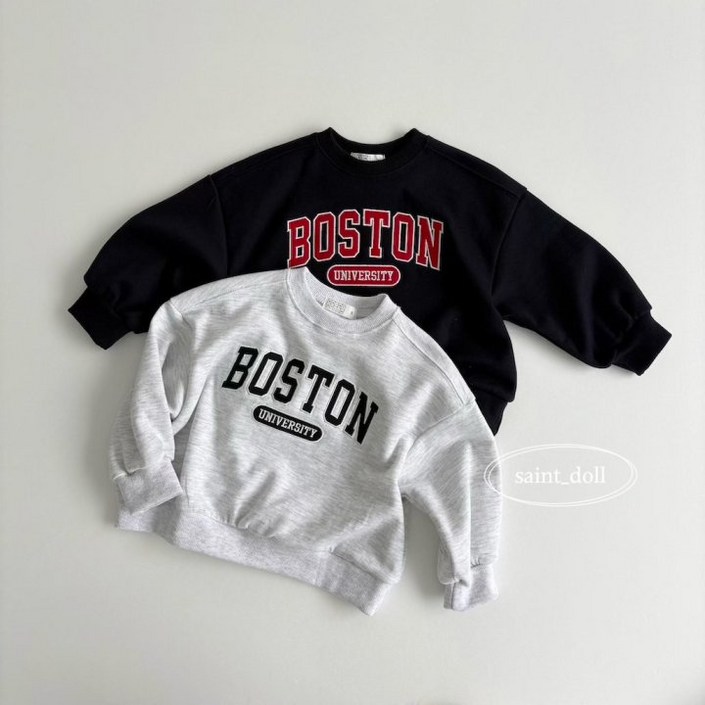 바로배송 세인트돌 유아동복 가을 여아 남아 등원룩 보스톤맨투맨