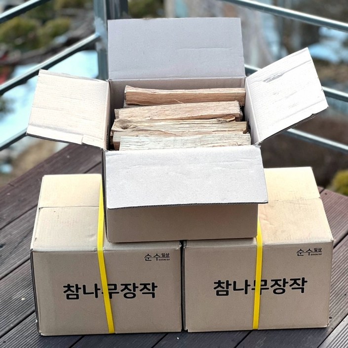 순수일상 참나무장작 10kg 10박스, 10개
