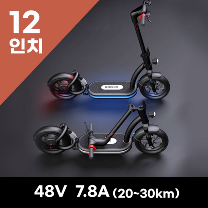 와일로드 12인치휠 전기자전거 전동킥보드 퀵보드 두발 성인 안장 킥보드