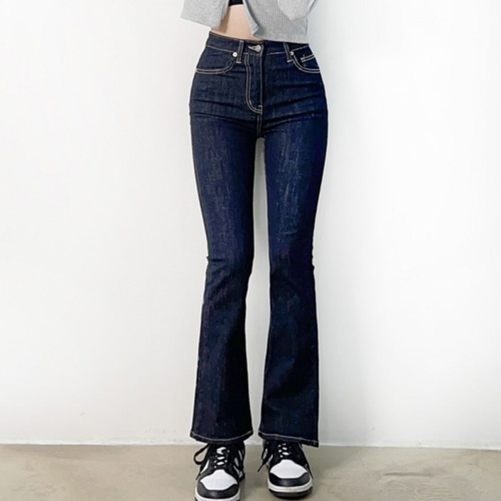 데일리 소나 생지 슬림 부츠컷 팬츠